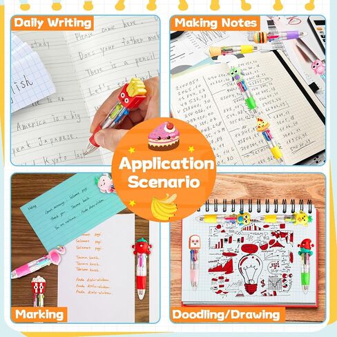 80 Pcs Cute Multicolor Pens with Fruit Food Bookmarks Silicone Pen and Motivational Bookmark Set Appreciation Gift Lovely Bookish Stationery for Kids Book Lovers Students Teacher School Supplies in Saudi Arabia