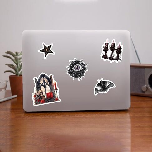 200PCS Gothic Stickers, Cool Goth Stickers for Water Bottle Laptop Luggage Skateboard Scrapbooking, Waterproof Vinyl Horror Decals for Teens Adults in Saudi Arabia