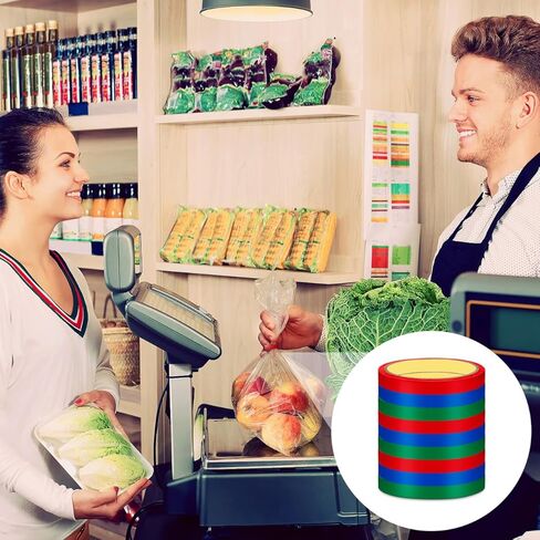 18 قطعة من شريط إغلاق الأكياس البلاستيكية، شريط إغلاق ملون لأكياس إعادة تعبئة الموزع، أكياس بوليباغ 12 مم (أحمر، أزرق وأخضر) in Kuwait