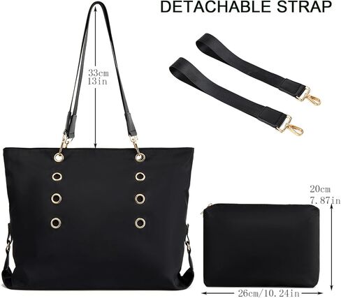 VGOAL Laptop Tote Bag for Women Nylon Waterproof Hobo Bag Large Capacity Shoulder Bag With Portable Small Pouch in Kuwait