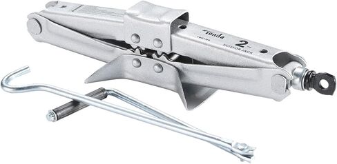 جاك مقص 2 طن، جاك سيارة محمول مصنوع من الصلب جاك تخييم لسيارة السيدان والكوبيه بمقبض، فضي in Kuwait