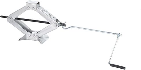 جاك مقص 2 طن، جاك سيارة محمول مصنوع من الصلب جاك تخييم لسيارة السيدان والكوبيه بمقبض، فضي in Kuwait