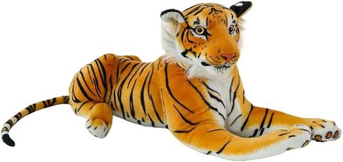 12inch Realistic Tiger Stuffed Animal, Soft Stuffed Tiger Plushie Toys, Birthday for Kid Boys Girls (Brown) in Saudi Arabia