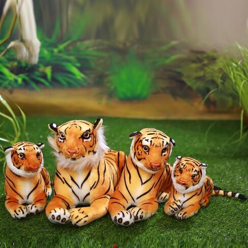 12inch Realistic Tiger Stuffed Animal, Soft Stuffed Tiger Plushie Toys, Birthday for Kid Boys Girls (Brown) in Saudi Arabia