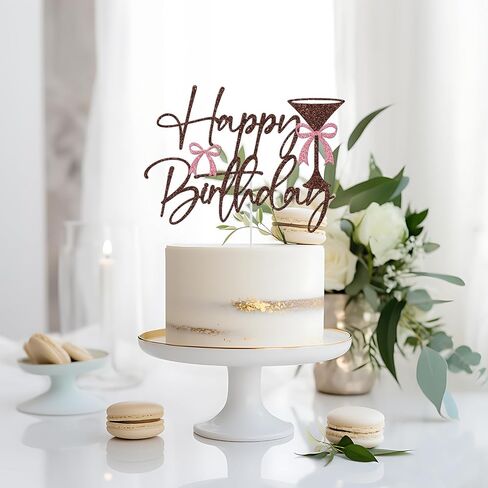 Martini Happy Birthday Cake Topper ، ديكور عيد ميلاد Espresso Martini ، وهو أقدم قليلاً من Tini ، Espresso Martini Party Party Decorations بريق in Saudi Arabia