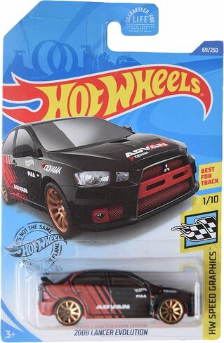 Hot Wheels 2020 Hw Speed Graphics 2008 Lancer Evolution, Black 69/250 in Saudi Arabia