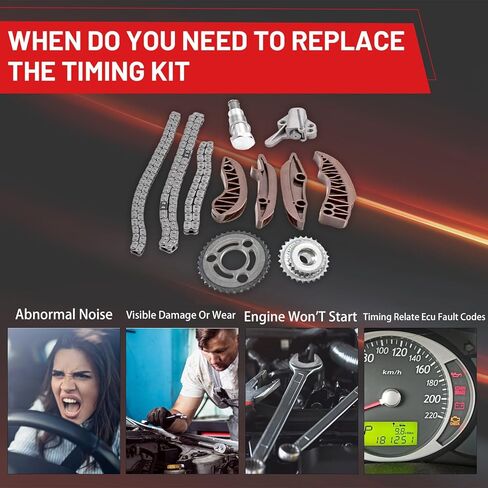 19200-P01-004 Timing Belt Kit Water Pump Fits for 1988-1995 Civic DX 1.5L,1993-1995 Civic 1.5L,1988-1991 CRX 1.5L Engine Timing Belt Kit Replace OE 14400-PM3-004,19200-P01-004, TS26143, ITM143 in Kuwait