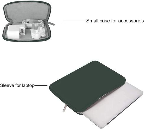 MOSISO Compatible with MacBook Pro 14 inch Case 2021 2022 Release A2442, Neoprene Sleeve Bag&Plastic Hard Shell&Keyboard Cover&Screen Protector&Storage Bag, Midnight Green in Saudi Arabia