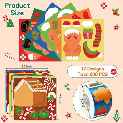 Haooryx 600pcs Halloween Candy Corn Make A Face Scene Sticker Rolls, Make Your Own Candy Corn Sticker Mix and Match Spooky Halloween Tri-Colored Candys Stickers DIY Decals School Reward for Kids in Saudi Arabia