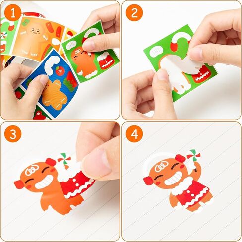 Haooryx 600pcs Halloween Candy Corn Make A Face Scene Sticker Rolls, Make Your Own Candy Corn Sticker Mix and Match Spooky Halloween Tri-Colored Candys Stickers DIY Decals School Reward for Kids in Saudi Arabia