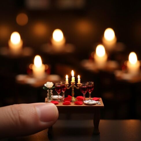 LOGOFUN 40Pcs Miniature Wine Glasses Dollhouse Red Wine Glasses 1: 12 Scale Mini Goblet Glass Drinking Cups Model for Dollhouse Kitchen Accessories in Saudi Arabia