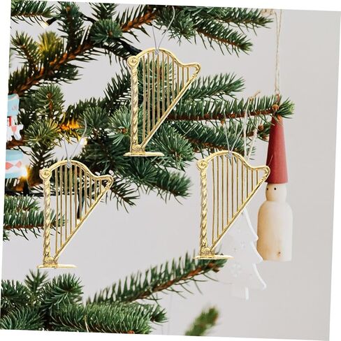 30pcs Mini Harp Model Ornament Harp Prop Musical Christmas Decor in Saudi Arabia
