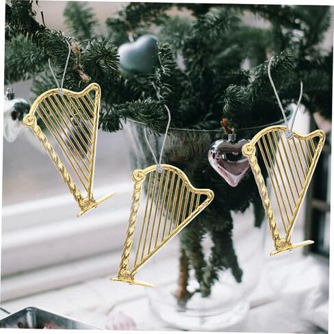 30pcs Mini Harp Model Ornament Harp Prop Musical Christmas Decor in Saudi Arabia