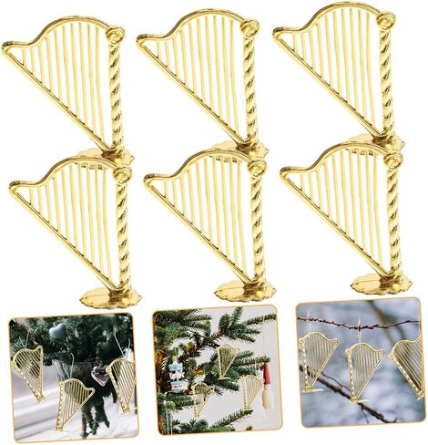 30pcs Mini Harp Model Ornament Harp Prop Musical Christmas Decor in Saudi Arabia