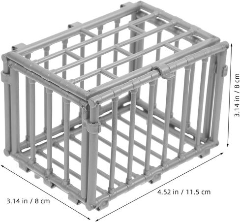 TOYANDONA 2pcs Mini Cage Model Miniature Plastic Animal Cage Fence Model for Dollhouse Micro Landscape Accessories in Saudi Arabia