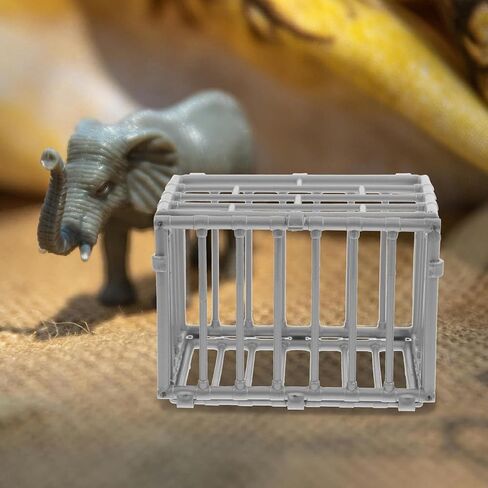 TOYANDONA 2pcs Mini Cage Model Miniature Plastic Animal Cage Fence Model for Dollhouse Micro Landscape Accessories in Saudi Arabia