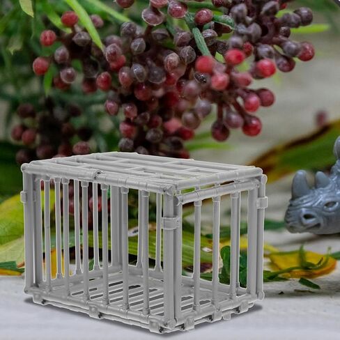 TOYANDONA 2pcs Mini Cage Model Miniature Plastic Animal Cage Fence Model for Dollhouse Micro Landscape Accessories in Saudi Arabia
