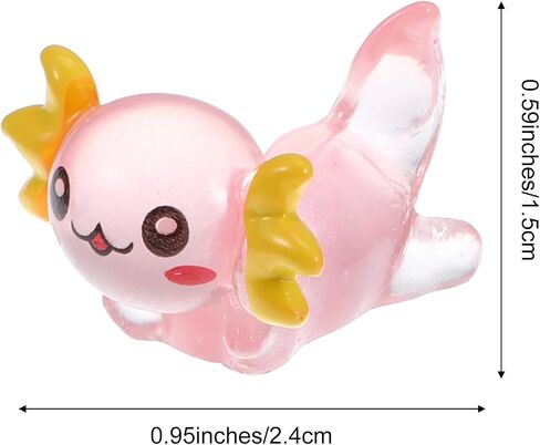 24 PCS 8 COLORS MINI AXOLOTL TOCURES ، توهج في التماثيل الحيوانية الصغيرة الداكنة الصغيرة ، الزخارف البلاستيكية الصغيرة لزخرفة حديقة DIY دمية محفوظة بوعاء. in Saudi Arabia