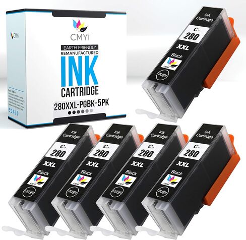 280XXL 281XXL Replacement Combo Pack Ink Cartridges for Canon PIXMA TS8120, TS8220, TS8320, TS9120, TS9520 (2 PG Black, 1 Black, 1 Cyan, 1 Magenta, 1 Yellow, 1 Photo Blue) in Kuwait