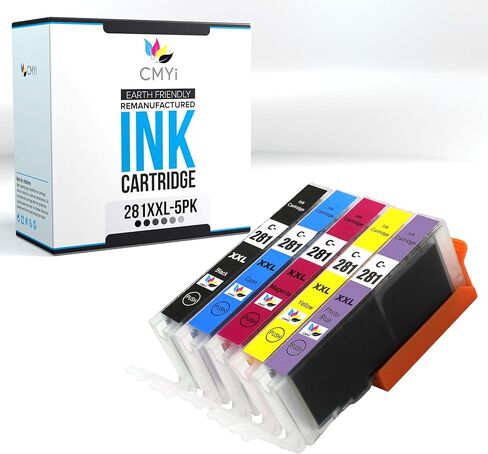 280XXL 281XXL Replacement Combo Pack Ink Cartridges for Canon PIXMA TS8120, TS8220, TS8320, TS9120, TS9520 (2 PG Black, 1 Black, 1 Cyan, 1 Magenta, 1 Yellow, 1 Photo Blue) in Kuwait