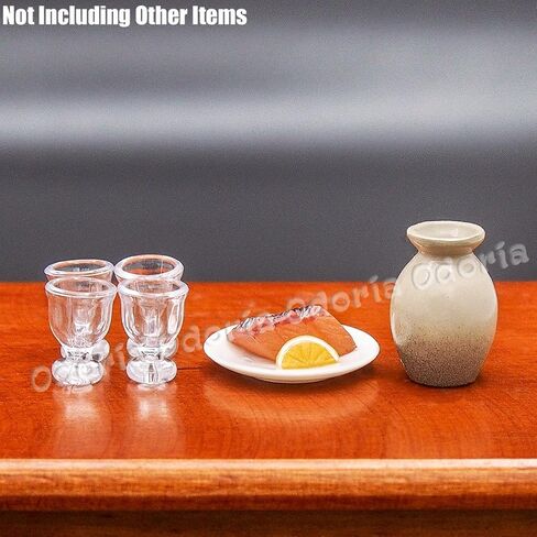 Odoria 1/12 مصغرة أكواب نبيذ فارغة 4pcs إكسسوارات الديكور ، أ in Saudi Arabia