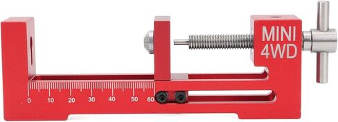 ألومنيوم سبيكة إطارات إطارات إطارات العجلة إطارات أجهزة الحمل ل RC MINI 4 عجلة سباق أجزاء DIY CAR (RED) in Saudi Arabia