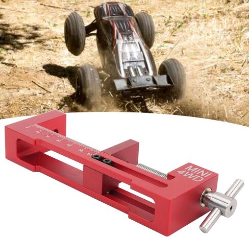 ألومنيوم سبيكة إطارات إطارات إطارات العجلة إطارات أجهزة الحمل ل RC MINI 4 عجلة سباق أجزاء DIY CAR (RED) in Saudi Arabia