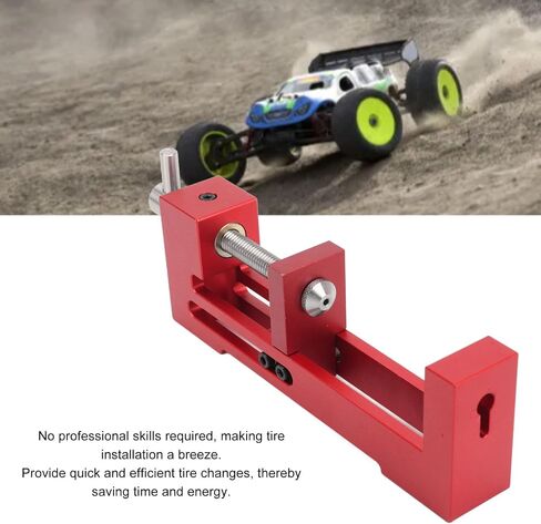 ألومنيوم سبيكة إطارات إطارات إطارات العجلة إطارات أجهزة الحمل ل RC MINI 4 عجلة سباق أجزاء DIY CAR (RED) in Saudi Arabia