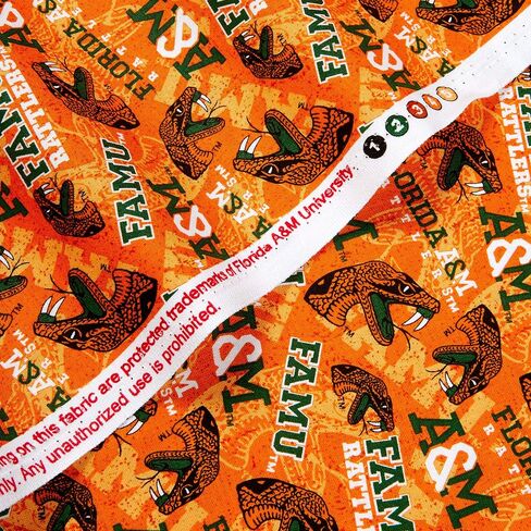 نغمة NCAA Florida A & M Rattlers على Tone Cotton Multi ، النسيج بواسطة الفناء in Saudi Arabia