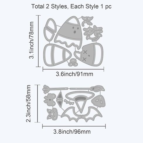 GLOBLELAND Candy Corn Cut Dies Halloween Festival Embossing Template Trick or Treat Carbon Steel Die Cuts for DIY Scrapbooking Card Making DIY Craft Decor in Saudi Arabia