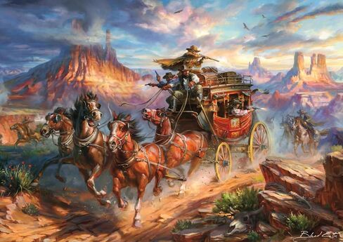 Buffalo Games - Gold - Blend Cota - Wild Wild West - 500 قطعة بانورامزو للألغاز للبالغين - تحدي اللغز المثالي لليالي اللعبة in Saudi Arabia