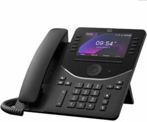 Cisco DP-9861 IP Phone - Corded - Corded/Cordless - Bluetooth, Wi-Fi - Desktop - Carbon Black - 10 x Total Line - VoIP - 5" LCD - IEEE 802.11a/b/g/n/a (Renewed) in Saudi Arabia