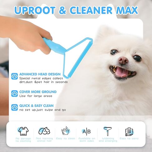 Honeydak 3 Pieces Hair Remover Tool Dog Hair Remover Pro Silicone Cleaner Brush Roller Fuzz Hairball Brush for Carpet Rake, Car Mat, Couch, Pet Bed, Clothes in Saudi Arabia