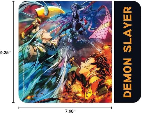 Abystyle Demon Slayer S2 Key Art Mousepad 9.25 "× 7.7" السرعة الدقيقة والاستمتاع بقاعدة المطاط غير المنقولة إلى المكاتب المكتبية مانجا. in Saudi Arabia