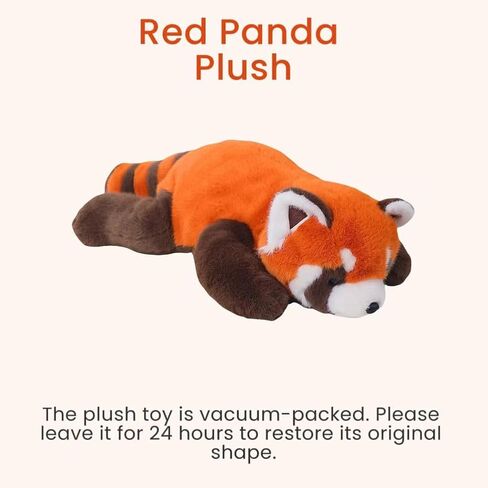 Ytterbium Cute Red Panda Plush - Huggy Soft Stuffed Animal, Perfect Sleep Doll for Kids and Gifts (25.5inches) in Saudi Arabia