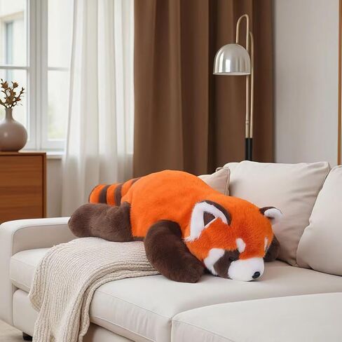 Ytterbium Cute Red Panda Plush - Huggy Soft Stuffed Animal, Perfect Sleep Doll for Kids and Gifts (25.5inches) in Saudi Arabia