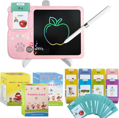 Talking Flash Cards for Toddlers - LCD Writing Tablet Kids - Drawing Tablet Toddler Toys 510 Sight Words Learning Montessori - Autism & Speech Therapy Toys - Kindergarten Gifts in Saudi Arabia