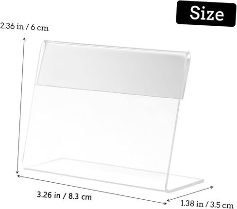 8pcs علامات الاشتراك Acrylic Sign Signals Menuth Menusts Stands for Office Office Price Price Holders Acrylic Tharks for Renus in Saudi Arabia
