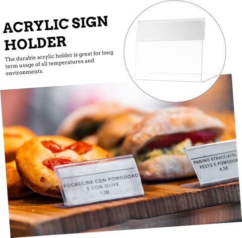 8pcs علامات الاشتراك Acrylic Sign Signals Menuth Menusts Stands for Office Office Price Price Holders Acrylic Tharks for Renus in Saudi Arabia
