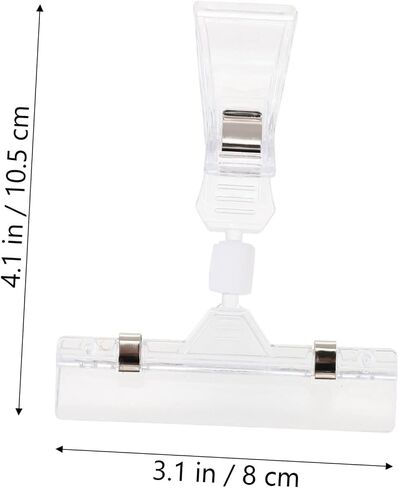 25Pcs Double Display Tag Clips Rotatable Sign Holder for Retail Store Supplies Flexible Price Clip Holder for Easy Display and Versatile Use in Kuwait