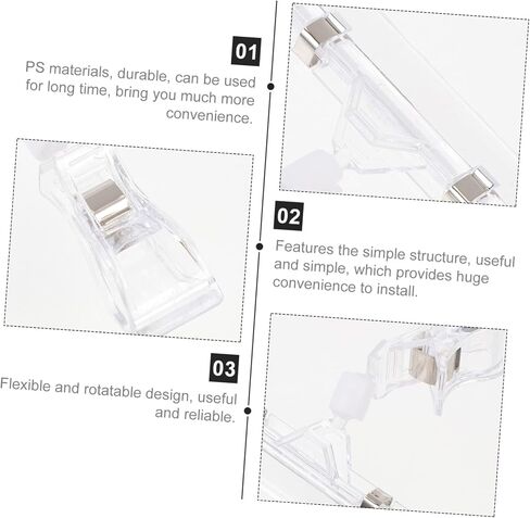 25Pcs Double Display Tag Clips Rotatable Sign Holder for Retail Store Supplies Flexible Price Clip Holder for Easy Display and Versatile Use in Kuwait