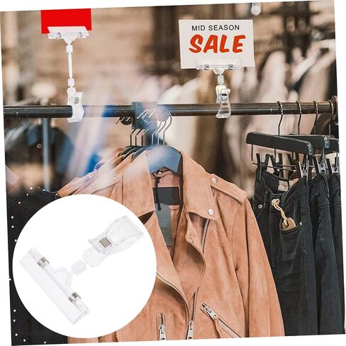 25Pcs Double Display Tag Clips Rotatable Sign Holder for Retail Store Supplies Flexible Price Clip Holder for Easy Display and Versatile Use in Kuwait