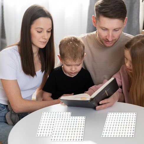 2400Pcs Mini Cross Sticker Laser Christening Paper Decal Holographic Baptism Self-Adhesive Sticker for Church Planner Envelope Scrapbook DIY Supplies, 0.5 in in Saudi Arabia