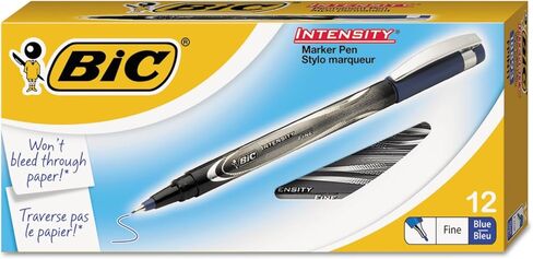 BIC Intensity Fineliner Marker Pen, Fine Point (0.5mm), Red Marker, Clean & Crisp Writing, 12-Count in Saudi Arabia