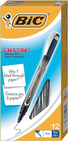 BIC Intensity Fineliner Marker Pen, Fine Point (0.5mm), Red Marker, Clean & Crisp Writing, 12-Count in Saudi Arabia