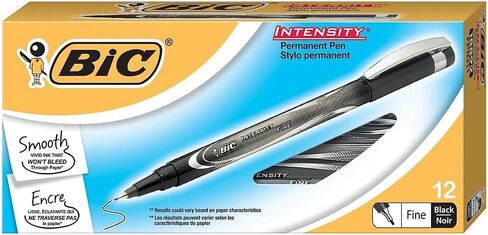 BIC Intensity Fineliner Marker Pen, Fine Point (0.5mm), Red Marker, Clean & Crisp Writing, 12-Count in Saudi Arabia