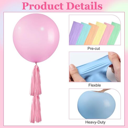 Gejoy 12 Set Balloons Pastel Jumbo 36 بوصة بالون معكرون مع شرابات البالون اللاتكس Giant For Birthday Party Baby Shower Decorations Easter in Saudi Arabia