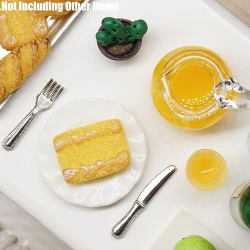 Odoria 1/12 إبريق الحليب المصغر والخبز 6pcs المصغرة دمية الديكور ملحقات دمية البيت الملحق in Saudi Arabia