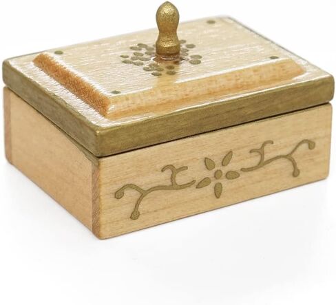 Odoria 1/12 Miniature Sewing Box Dollhouse Decoration Accessories, Burlywood in Saudi Arabia