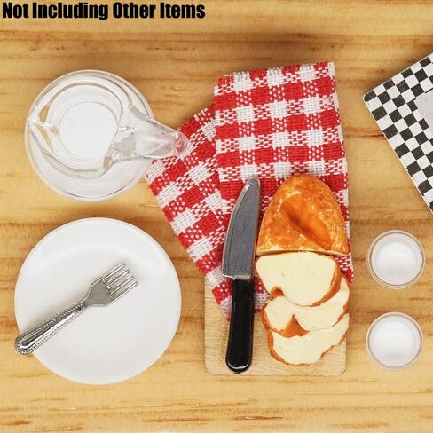 Odoria 1/12 Miniature Milk Pitcher Jug and Bread Board Dollhouse Decoration Accessories in Saudi Arabia